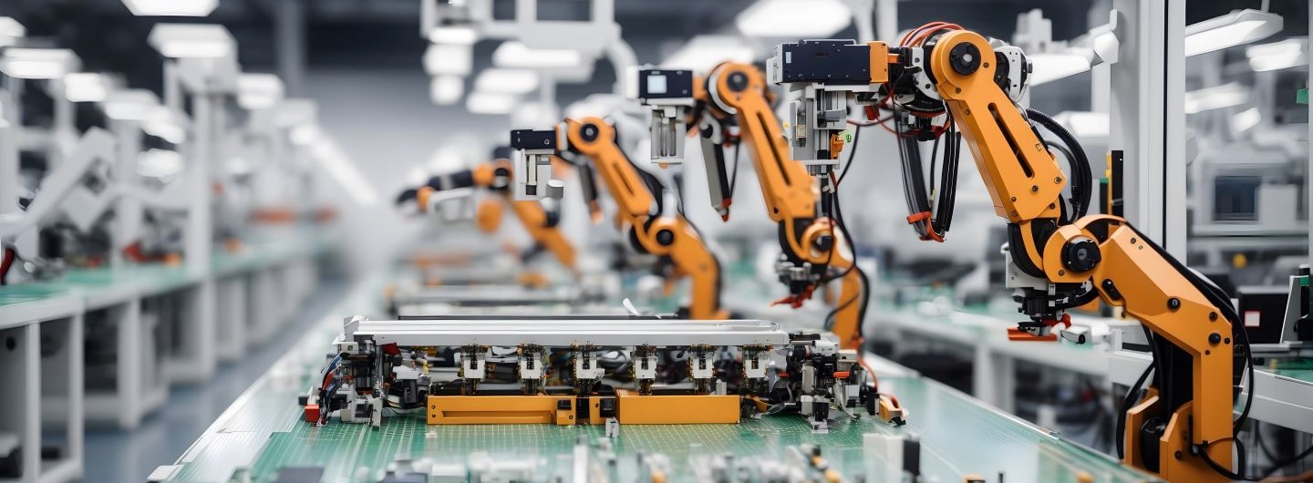 Aktorik Studium: Roboterarme bearbeiten Platinen