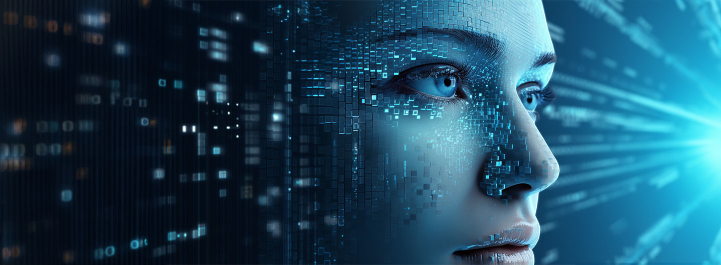 Artificial Intelligence &#40;KI Studium&#41;: 3D-Illustration einer abstrakten künstlichen Intelligenz