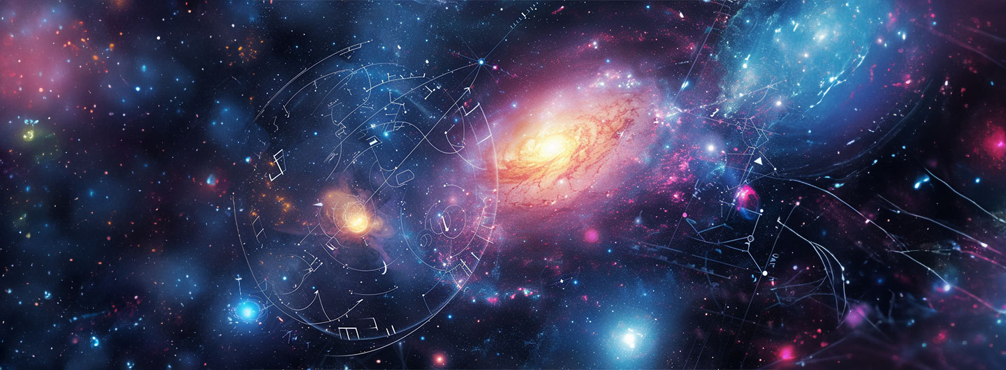 Astrophysik Studium: der Kosmos mit Sternenbildern